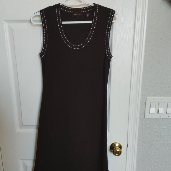 VINTAGE 2 pc BCBG -Max Azria KNIT JACKET & Matching DRESS | L | EUC | PINK BROWN - Picture 2 of 13